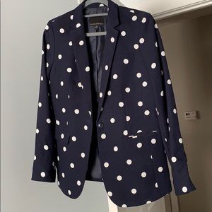 Banana Republic navy & white polka dot blazer sz10
